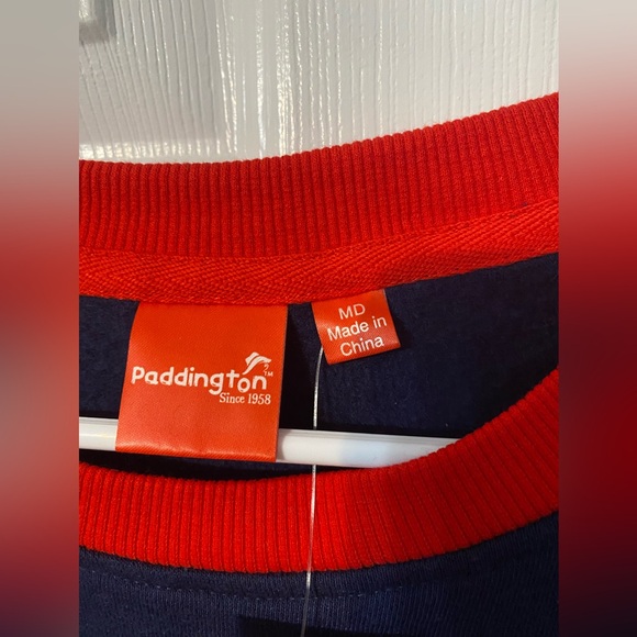 Paddington Bear Women Navy Sweatshirt with Bear Graphic NWT size Medium - Picture 3 of 4